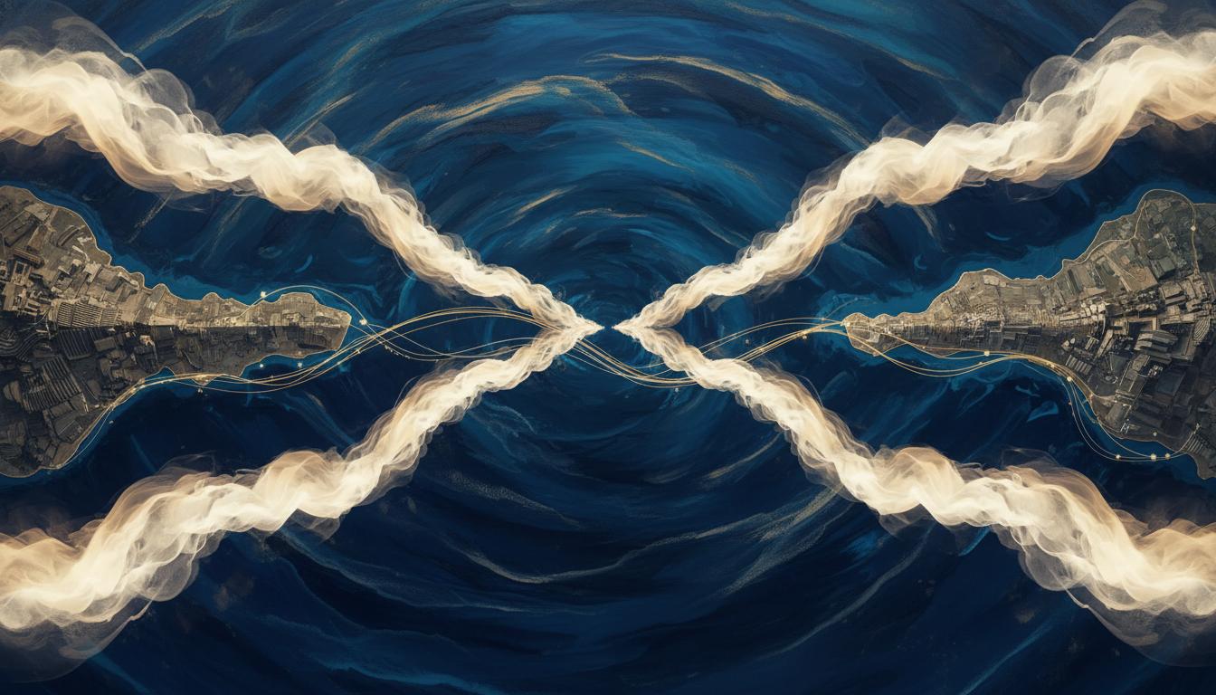Transatlantic connection visualization